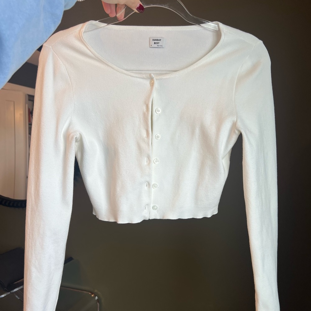 Sunday Best Aritzia Izzy cardigan White size S